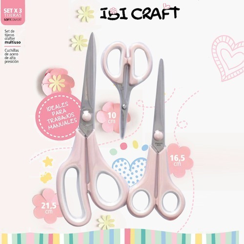 Set De 3 Tijeras Multiuso Ideal Scrapbooking Y Manualidades