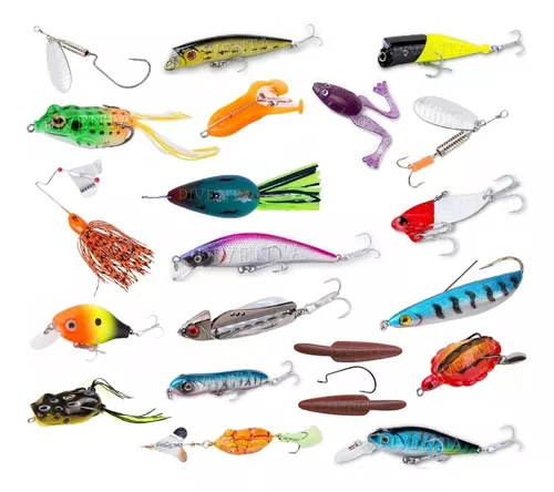 Kit 20 Señuelos Pesca Ideal Tarariras Dorado Envio Gratis