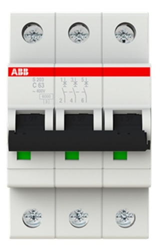 2cds253001r0634 S203-c63 Interruptor 63a 3polos Curva C Abb