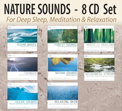 Cd: Set De 8 Cd De Nature Sounds: Ocean Waves, Forest Sounds