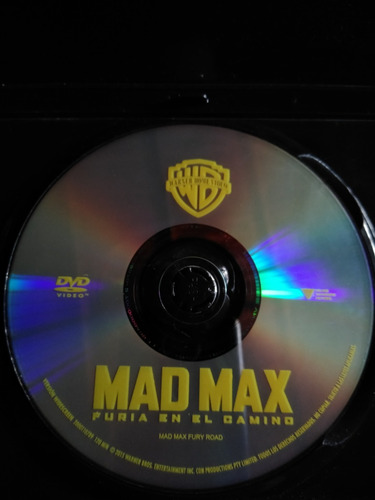 Mad Max Fury Road (furia En El Camino) Dvd Original (Usado)