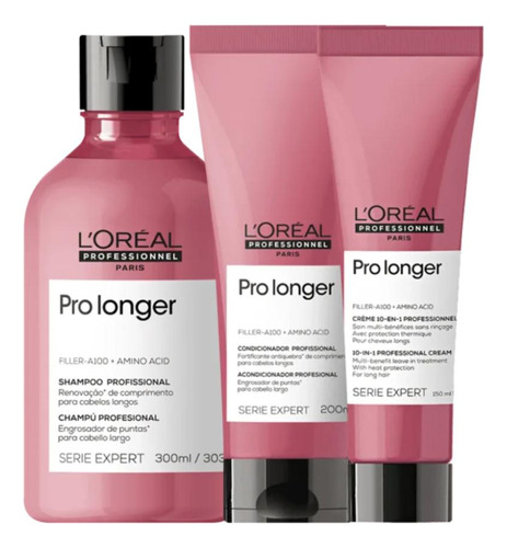 Kit Loreal Pro Longer Sh 300ml+cond 200ml+cpp 150ml