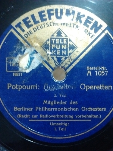 Berliner Philharmonischen Orchesters Disco Pasta 1057 C69