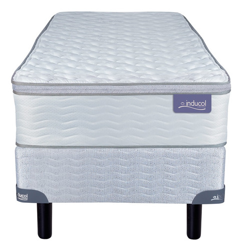 Inducol April 90x190 Conjunto De Resortes Con Pillow Blanco