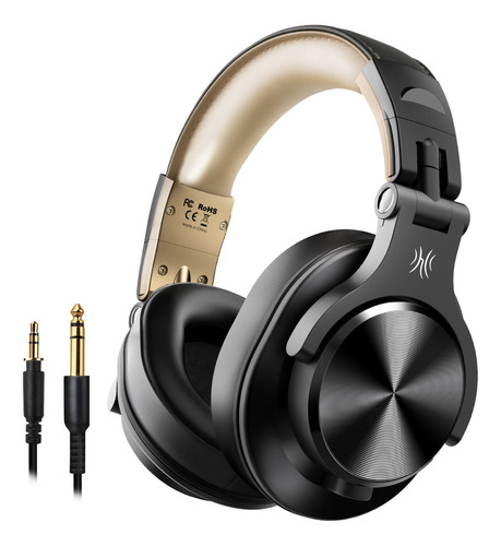 Headphone Sem Fio Dj Oneodio A70 Dourado Profissional