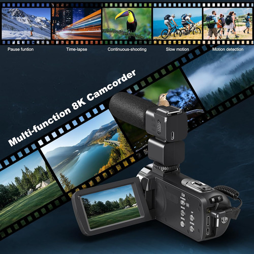 Videocámara 8k 64mp Videocámara Digital 18x Videocámara F...