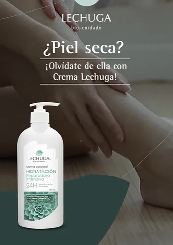 Pack X2 Crema Corporal Lechuga 350ml Hidratación Reparadora