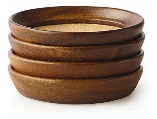 Kamenstein 5186008 Conjunto De 4 Piezas, Natural Acacia Made