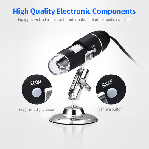 Microscópio Portátil Digital Usb 1600x Para Visualização Inr