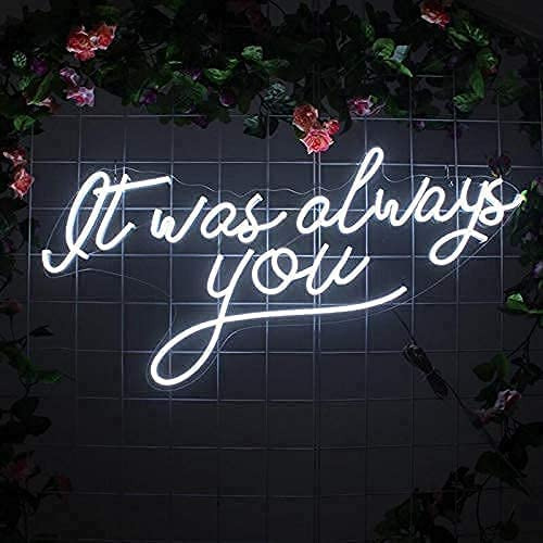 Señal Neon Texto Ingl «it Wa Always You Sign For Party 21.7