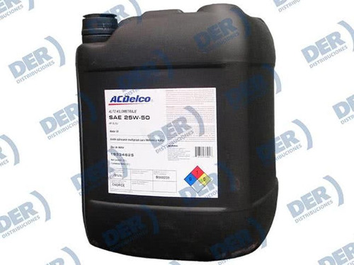 Aceite Ac Delco Ak Mineral Sae 25w50 Sl/sj Balde 20l