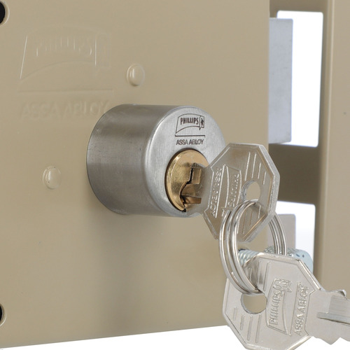 Phillips, Cerradura Sobreponer 715 Alfa Derecha Beige