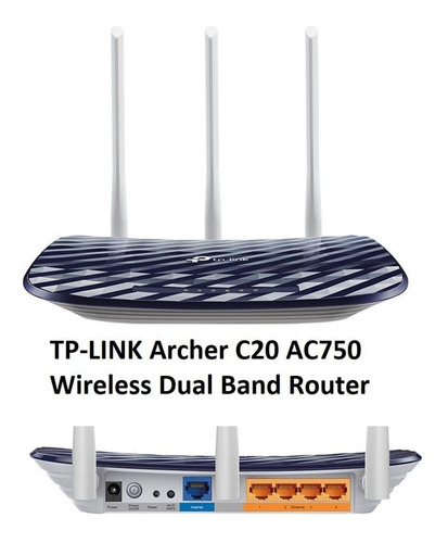 Imagem 6 de 6 de Roteador Tp-link Wireles Archer C20w N Ac750 Dual B + Brinde