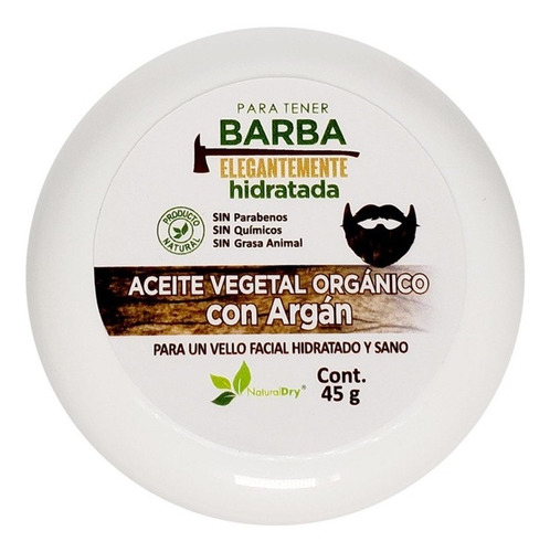 Aceite Vegetal Orgánico Con Argán Para Barba Naturaldry 