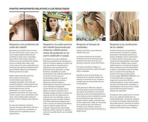 Imagen 8 de 9 de Pack Shampoo Hermoso Remedio ® Crecimiento Acelerado Anticaida Reparador Hidratante Anti Frizz Para Mujer 250ml Por 2 Unidades