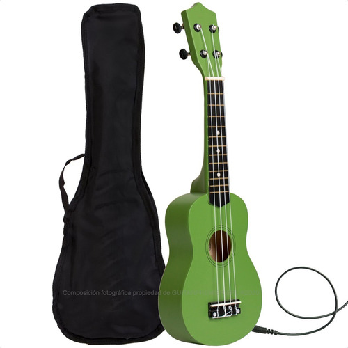 Imagen 1 de 9 de Ukelele Electroacustico Superior Colores Funda Acolchada Pua