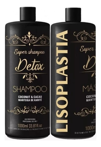 Escova Progressiva Matizadora Lisoplastia Kit Detox 2x1000ml