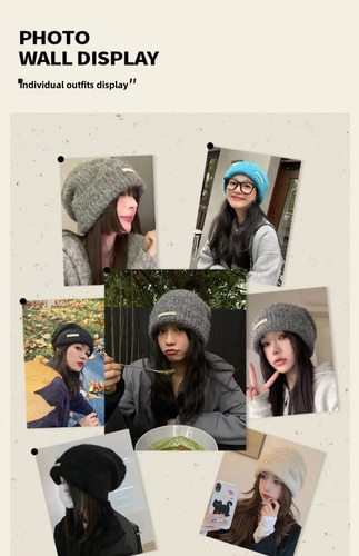 Gorro De Punto Con Forro De Lana Para Invierno, Cálido Y Frí