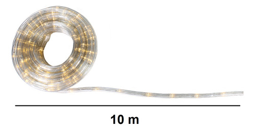 Manguera Navideña Led Luz Cálida 10 Mts