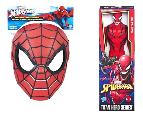 Spiderman Mascara + Figuras 30 Cm Hasbro Original Combo