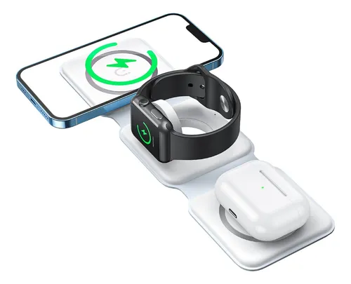 Cargador R pido Inal mbrico Para iPhone Watch AirPods 3 En 1