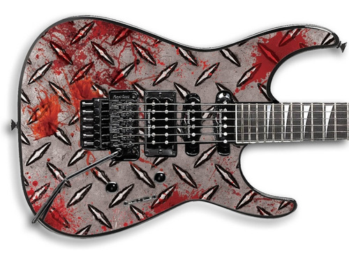 Skin Blood Plate 02 Adesivo Guitarra