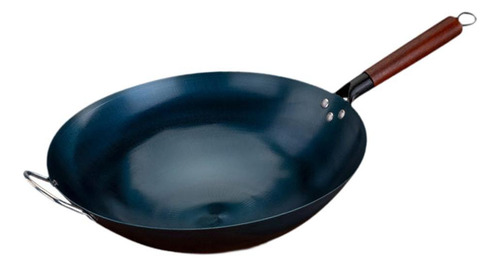 Nonstick Wok General Manual Forging Iron Pan 40cm With Ears