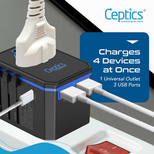 Adaptador De Corriente Ceptics International, Tipo Usb Para