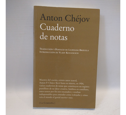 Cuaderno De Notas Anton Chejov La Compañia