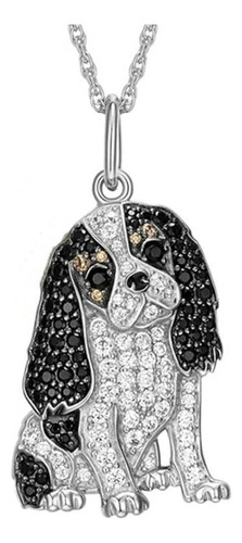 Collar Colgante Animal Perro Cavalier King Charles Cristal