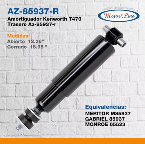 063 / Amortiguador / Trasero / Kenworth / T470 / Az-85937-r