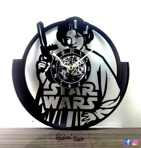 Reloj De Vinilo Star Wars Leia Regalos Y Decoracion 