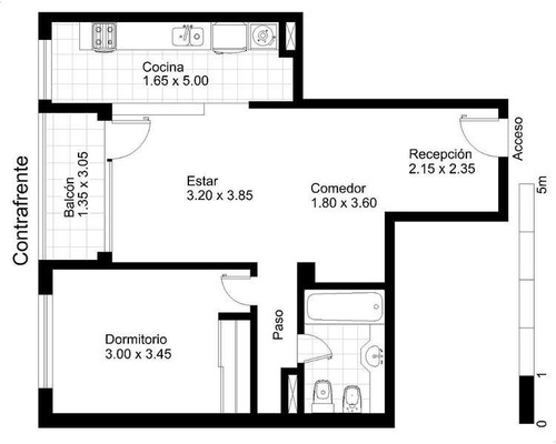 Imagen 11 de 11 de Departamento 2 Ambientes Torre Dosplaza Amenities Caballito