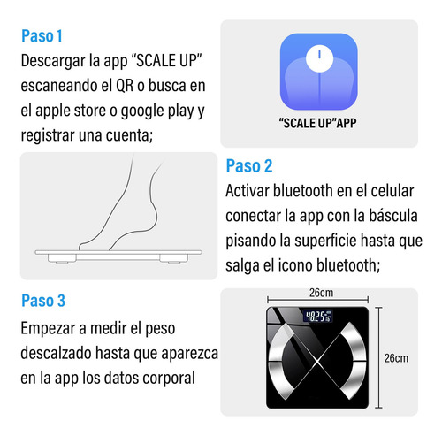 Bascula Digital Corporal, Escala De Grasa Corporal