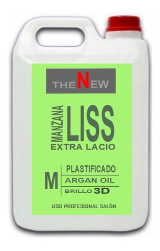 Alisado Plastificado Brazilian Manzana 5 Litros Brillo 5 D
