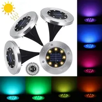 Comprar Pack 4 Lamparas Solar Exteriores 8 Led Empotrable