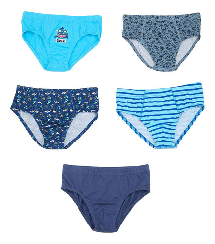 Boxer Niño Pack 5 Print Azul I Fashion's Park