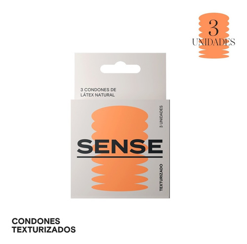 Condones Texturizados Sense 3 Unidades X 3 Packs (9 Uds)