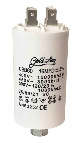 Capacitor 16 Uf Microfaradios 400 Vac