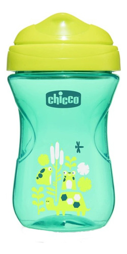 Vaso para bebés antiderrame Chicco Easy Cup color verde de 266mL