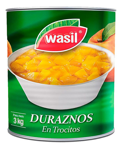 Duraznos En Trocitos Wasil 3kg