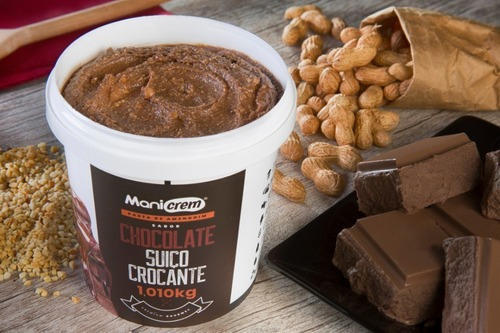 Imagem 2 de 3 de Manicrem Pasta De Amendoim Sabor Chocolate Suiço 1,010kg