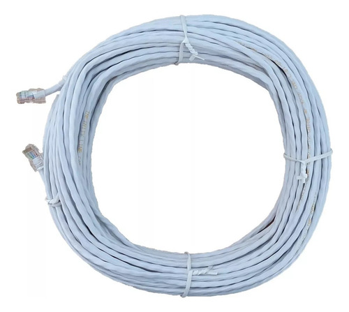 Cabo De Rede Cat5e Internet Lan Branco Montado 10 Metros