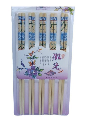 Palillos Chinos De Bambú 10 Pares