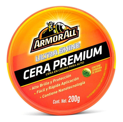 12 Cera Premium Armor All Para Carroceria Ultra Brillo 200g Color Naranja