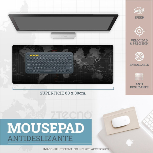 Imagen 4 de 6 de Mouse Pad Gamer 80x30cm Antideslizante Xl Escritorio Pc