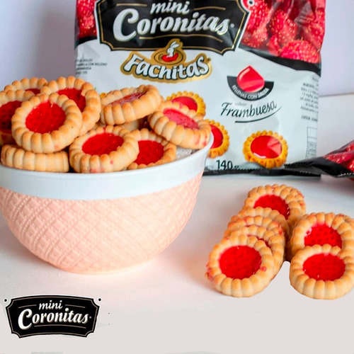 Imagen 3 de 9 de Galletitas Mini Coronitas Frambuesa Fachitas - Mejor Precio