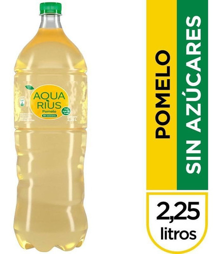 Agua Saborizada Aquarius Pomelo Sin Azúcares 2,25 Lts