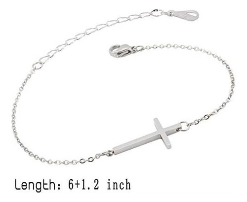 Pulsera Cross Cross Wdshow Cross Silver Tone Acero First