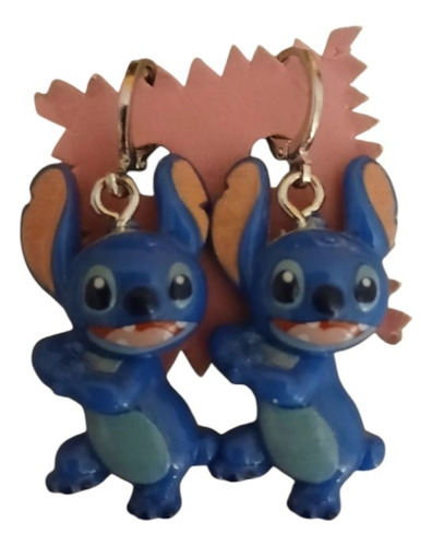 Aros Stitch Azul Acero Quirúrgico Lil Y Stitch Kawai Minions